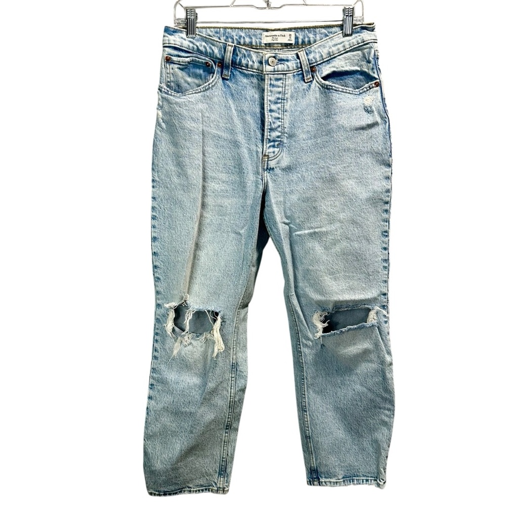 Abercrombie & Fitch The Dad Distressed High Rise Jeans